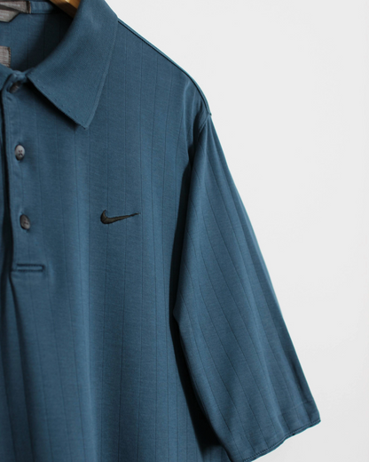 00s Nike Tiger Woods Deep Blue Polo-Shirt (S)