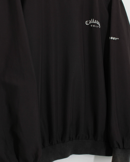 Callaway Black/Green V-Neck Windbreaker (M)