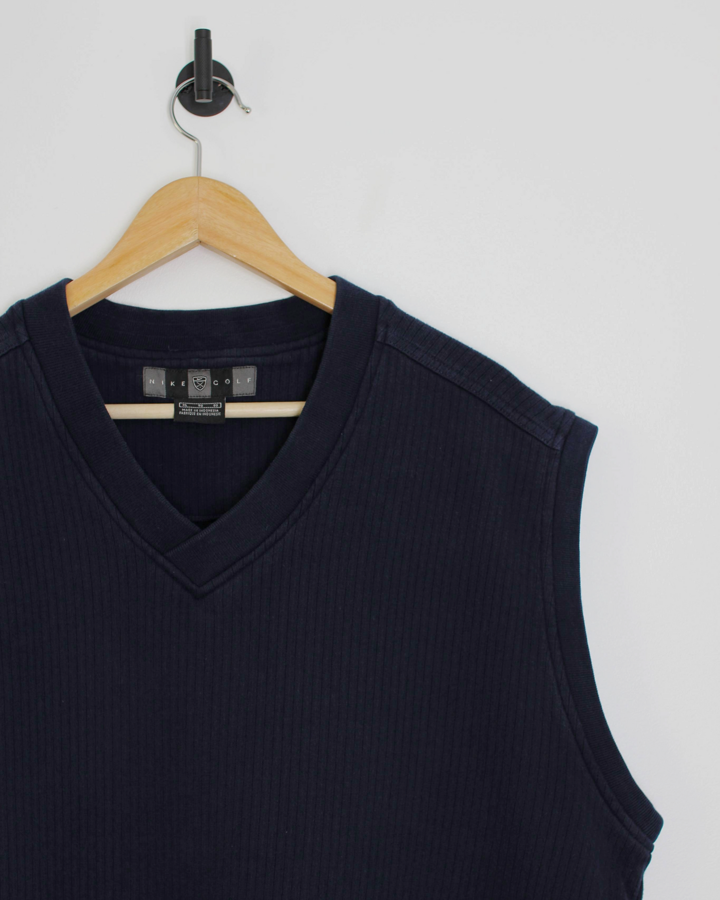 00s Nike Navy Ribbed Golf Vest (XL)