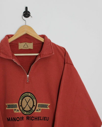 Manoir Richelieu Coral Quarter Zip Jumper (XL)