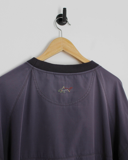 90s Greg Norman Washed Black Crewneck Windbreaker (L)