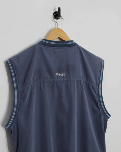 00s Ping Slate Blue V-Neck Golf Vest (L)