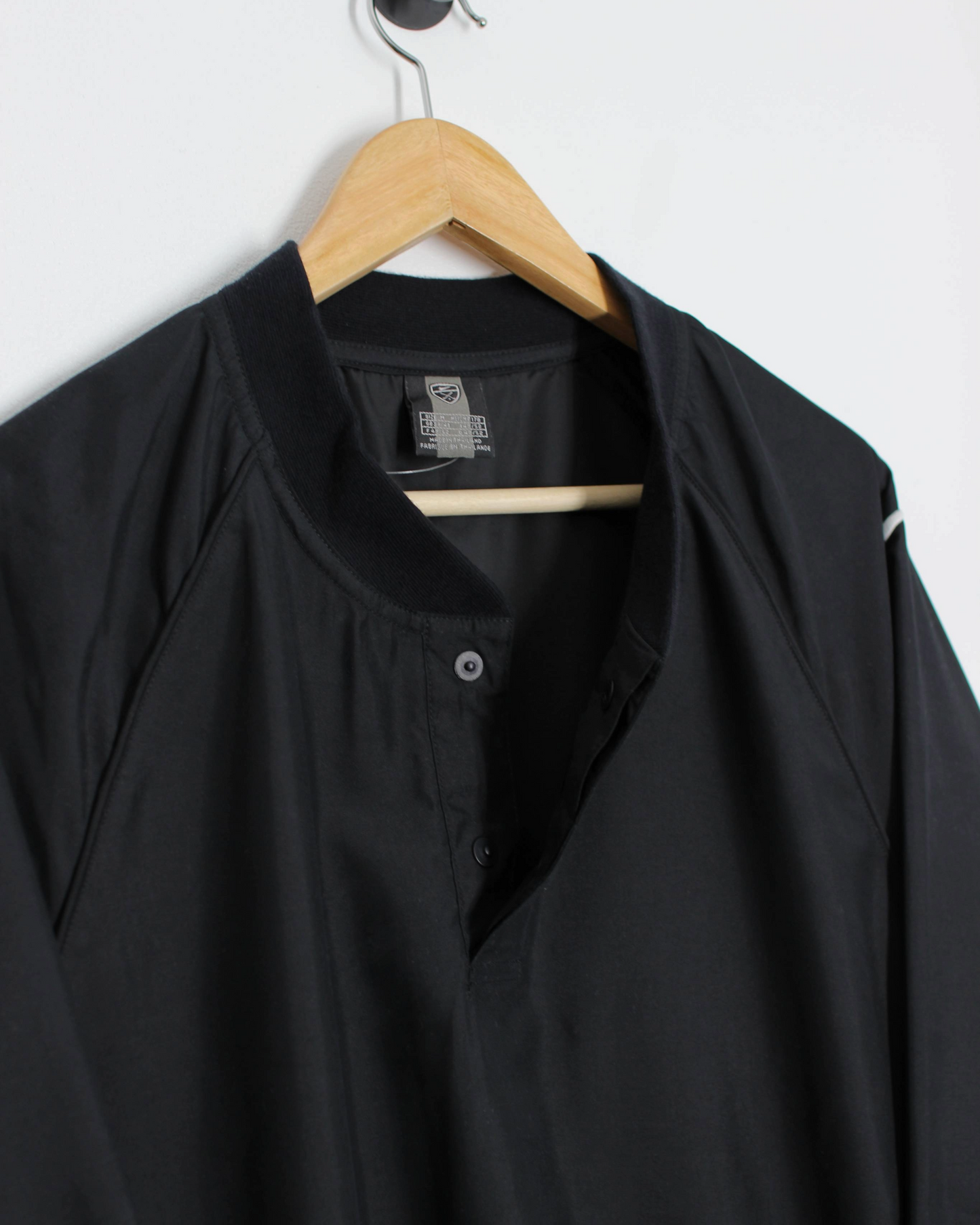 00s Nike Black Quarter-Snap Windbreaker with Tags (M)
