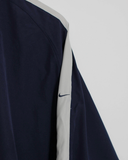 00s Nike Navy/White Quarter Zip Windbreaker Pullover (L)