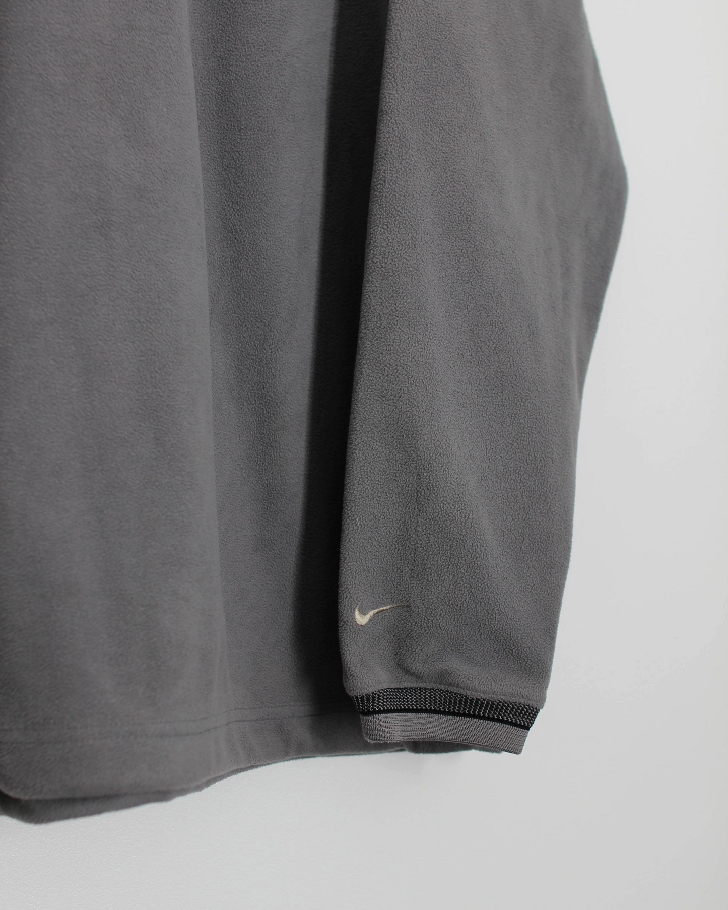 00s Nike Grey V-Neck Pullover Fleece (L)