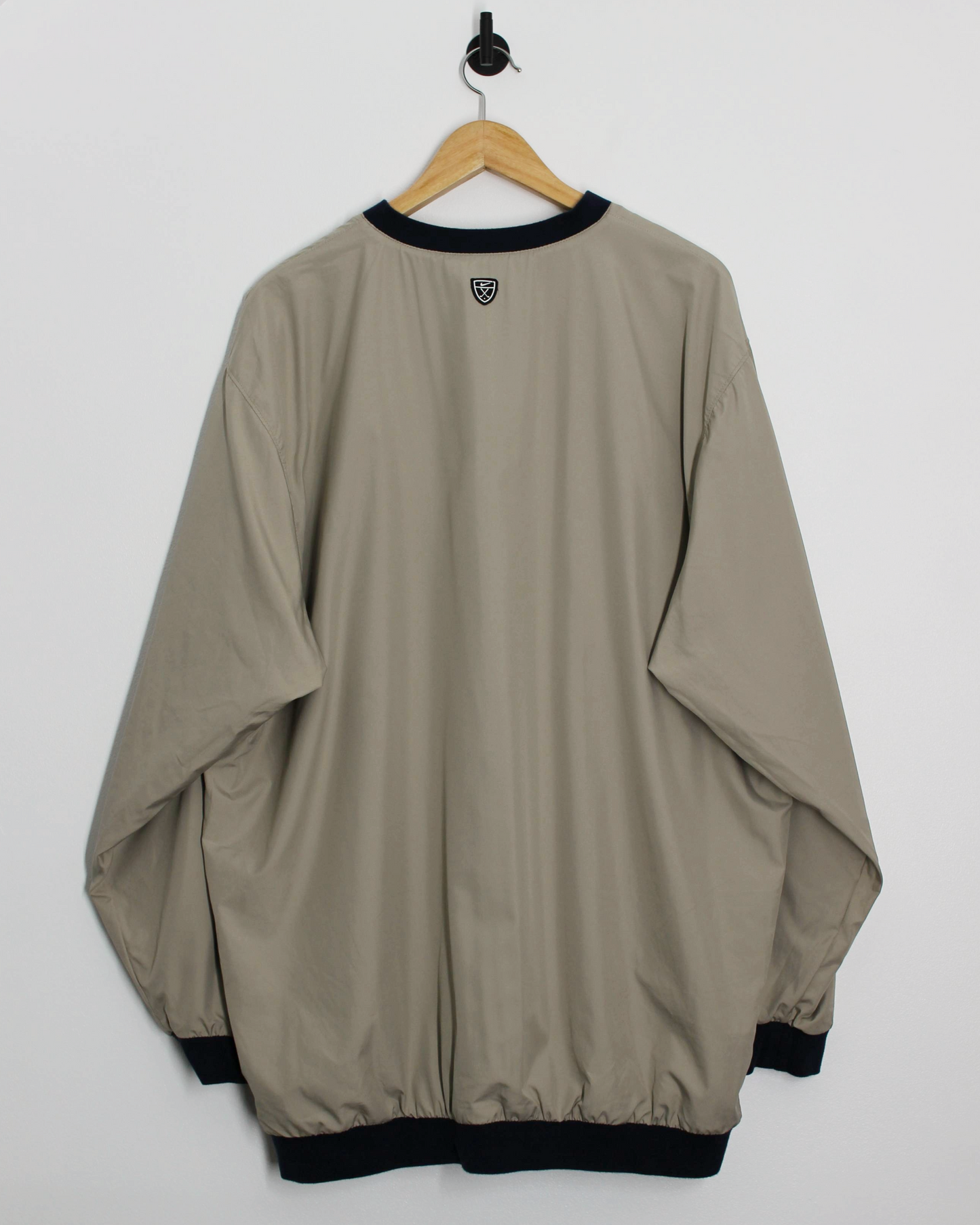 00s Nike Navy/Cream Reversible V-Neck Jumper/Windbreaker (XXL)