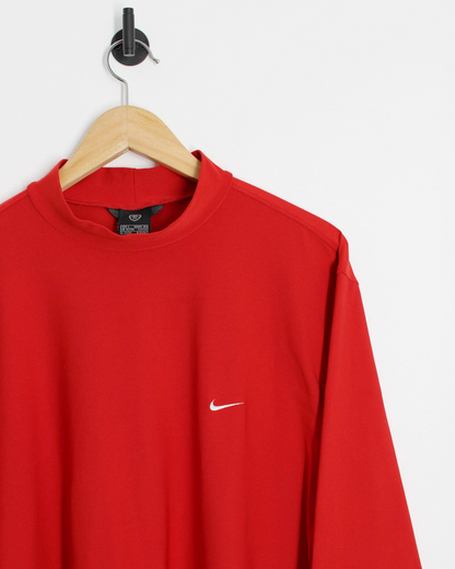 00s Nike Tiger Woods Red Long Sleeve Mock Neck (L)