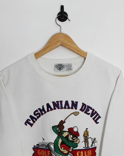 90s Tasmanian Devil White Graphic Sweatshirt (S)