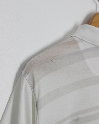 00s Nike Tiger White White Abstract Patterned Polo-Shirt (S)