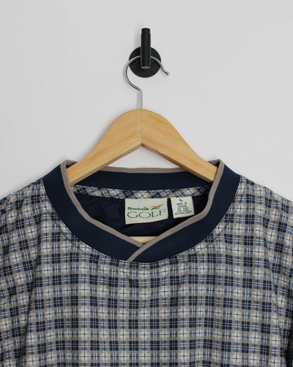 90s Reebok Plaid Crewneck Windbreaker (L)