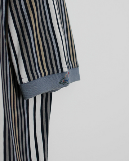 90s Greg Norman Abstract Striped Polo-Shirt (M)