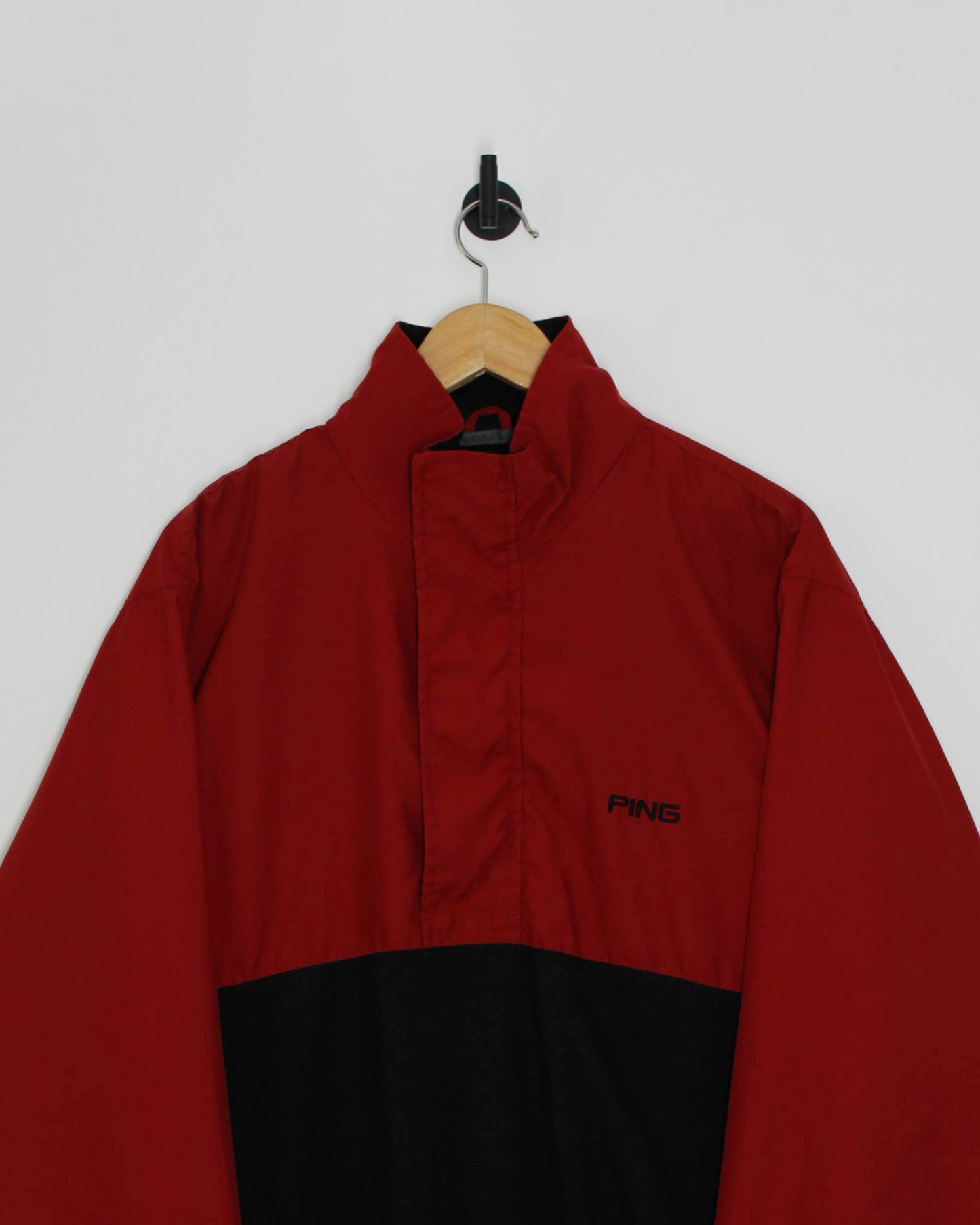 00s Ping ‘Mr Ping’ Red/Black Half Zip Jacket (M)