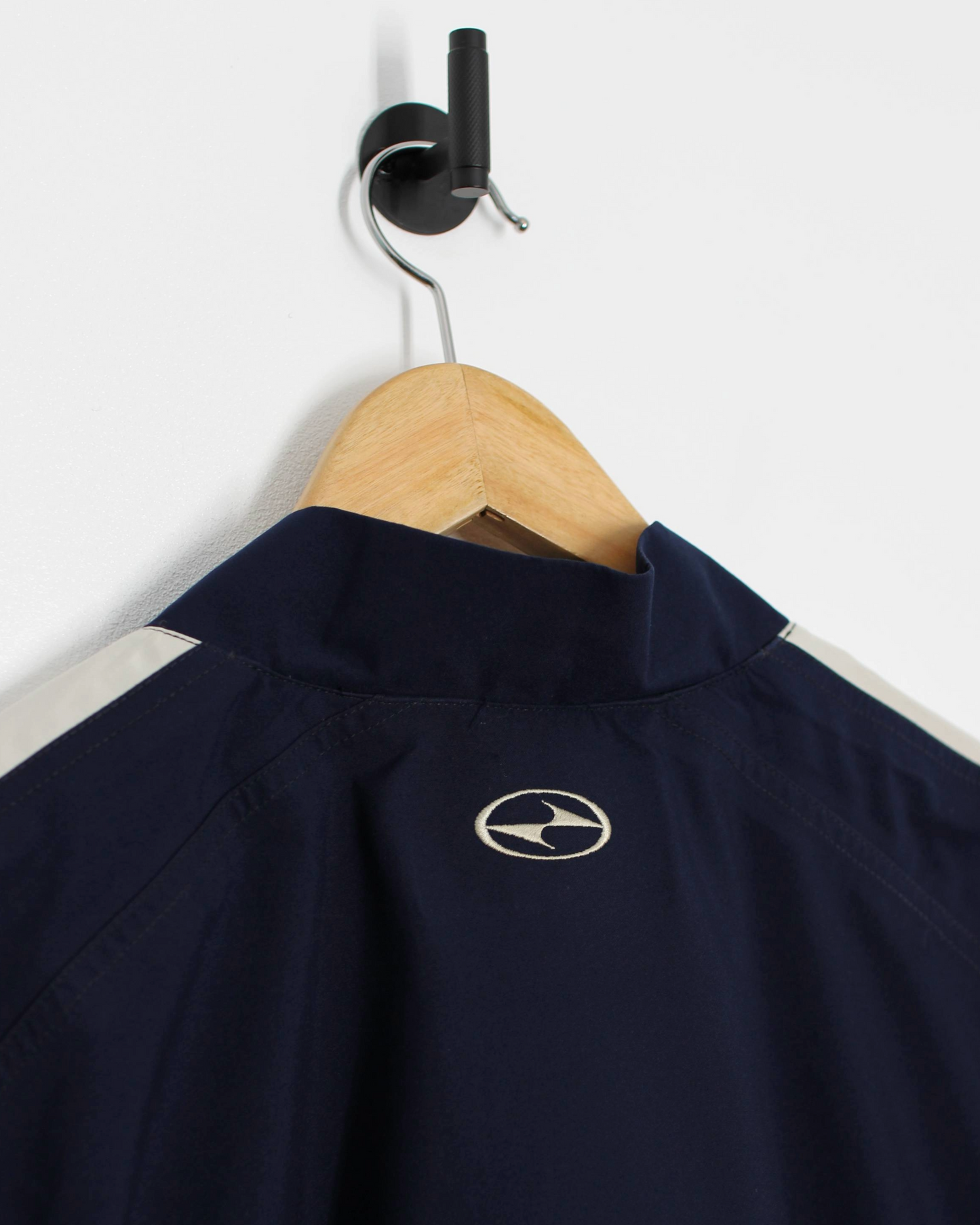 90s Nike Yin Yang Navy/White Half-Zip Windbreaker (XL)