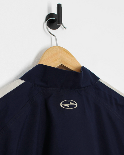 90s Nike Yin Yang Navy/White Half-Zip Windbreaker (XL)