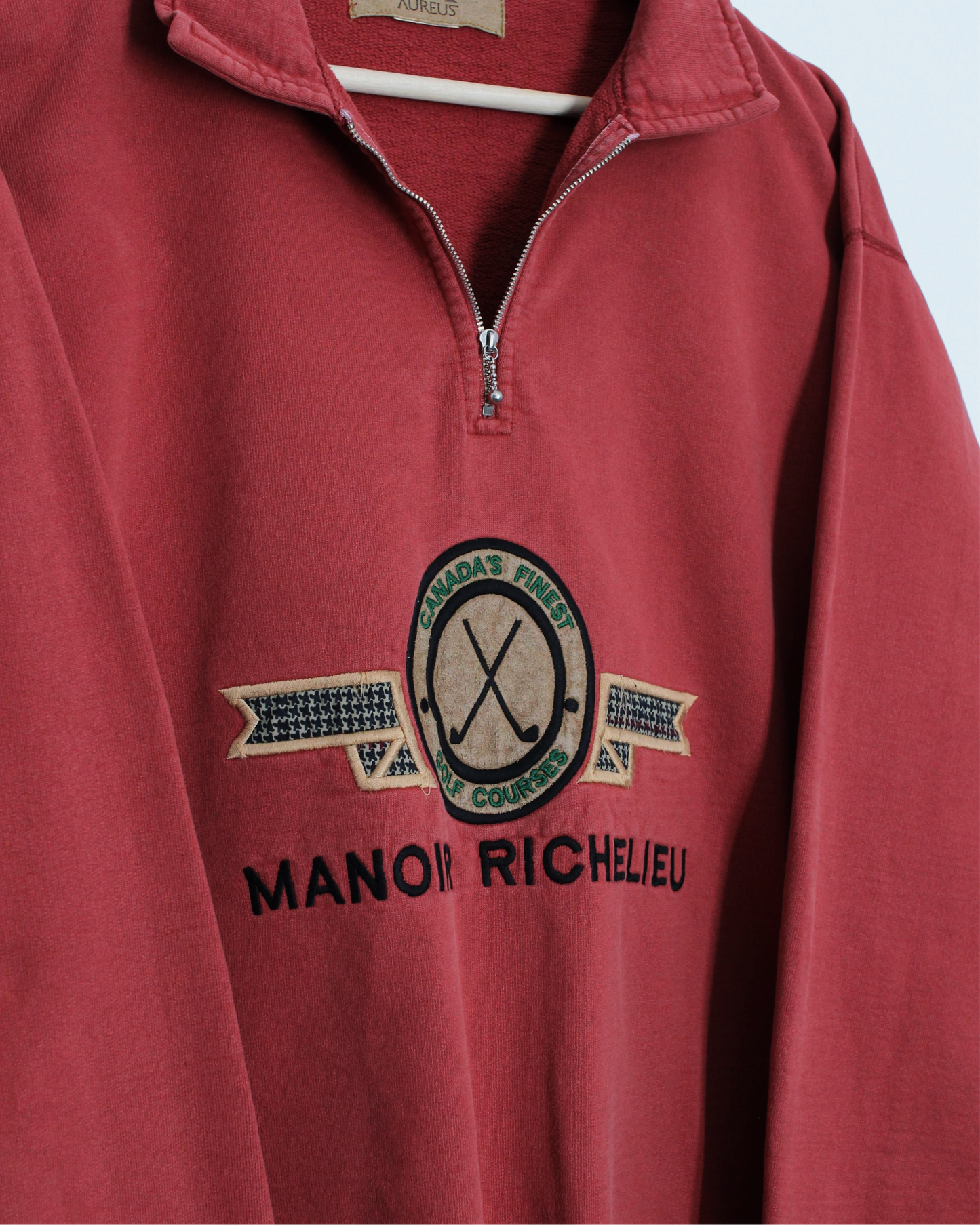 Manoir Richelieu Coral Quarter Zip Jumper (XL)