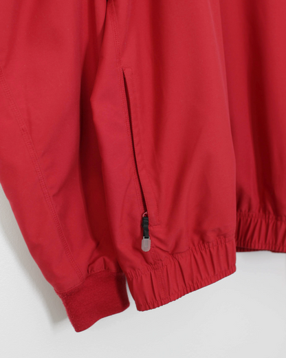 00s Adidas Geneva National Red V-Neck Windbreaker (M)