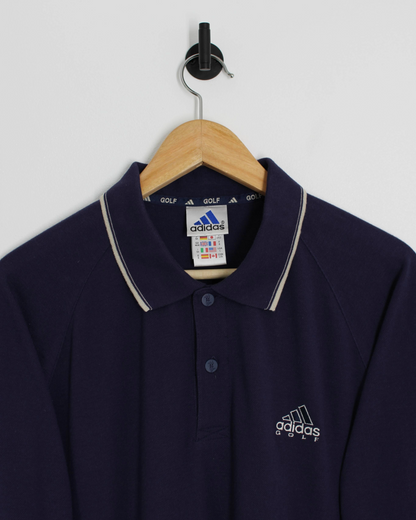 90s Adidas Navy Polo-Shirt (XL)