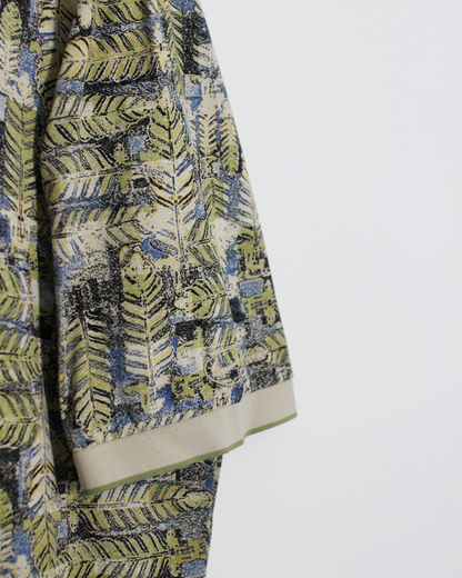 90s Nike Abstract Palm Leaf Polo-Shirt (L)