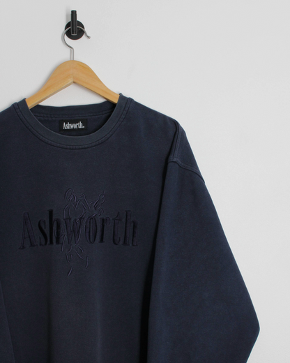 90s Ashworth Navy Crewneck Sweatshirt (M/L)