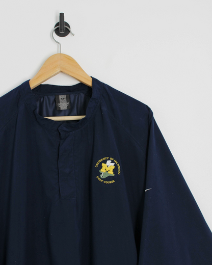 00s Nike ‘University Of Michigan Golf Course’ Navy Windbreaker (XL)