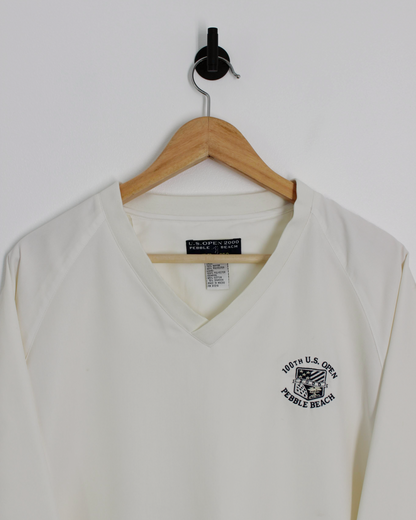 2000 US Open Pebble Beach White V-Neck Windbreaker (M)