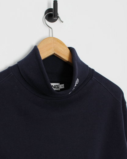 00s Ping Black Turtle Neck Golf Top (M)