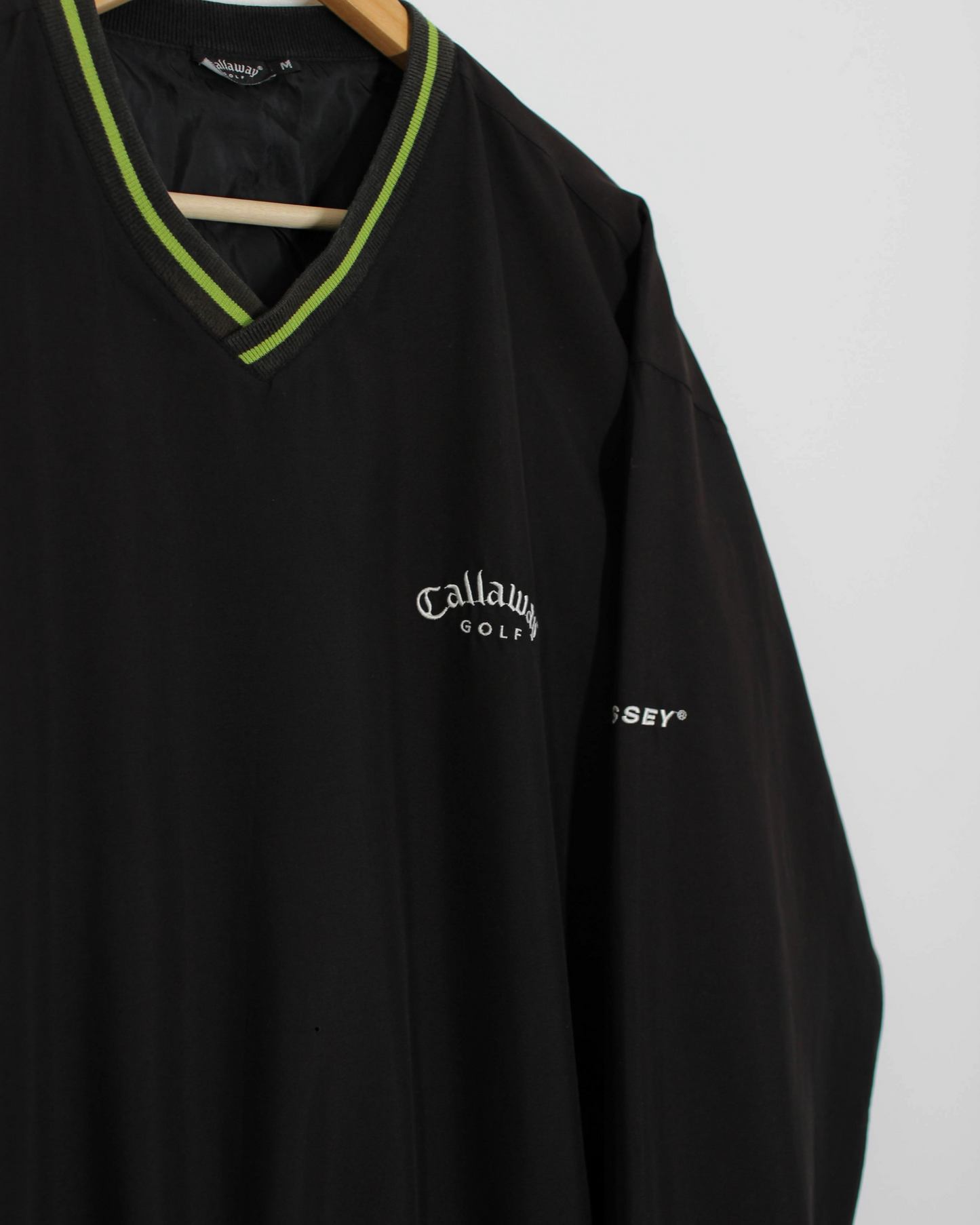 Callaway Black/Green V-Neck Windbreaker (M)