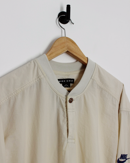 90s Nike Cream Buttoned Windbreaker (L)