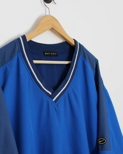90s Nike Blue V-Neck Windbreaker (L)