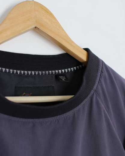 90s Greg Norman Washed Black Crewneck Windbreaker (L)