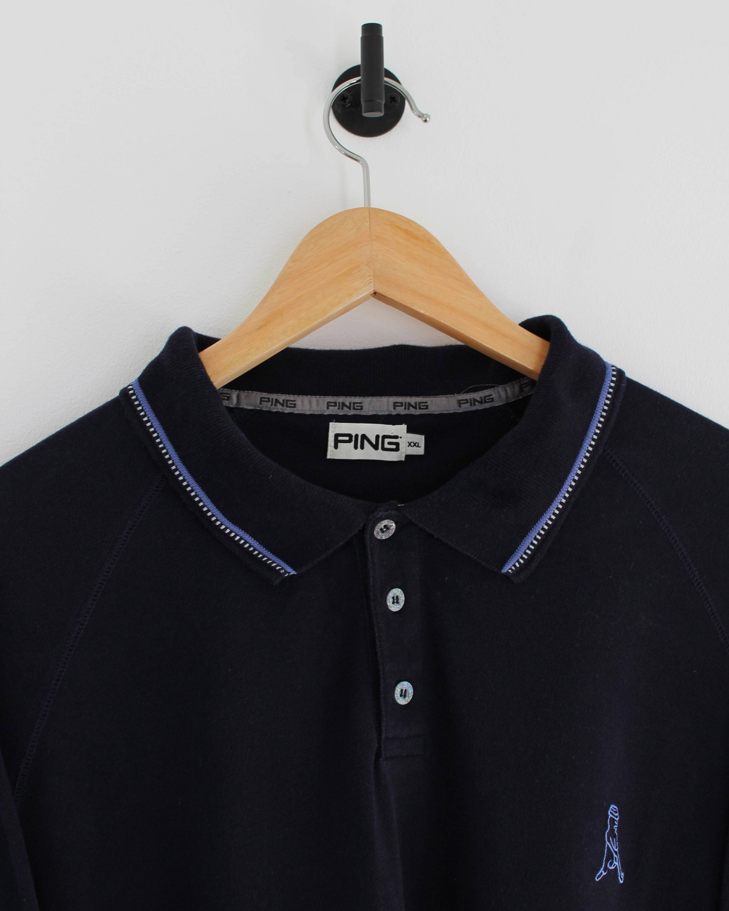 90s Ping Long Sleeve Polo-Shirt (XL)
