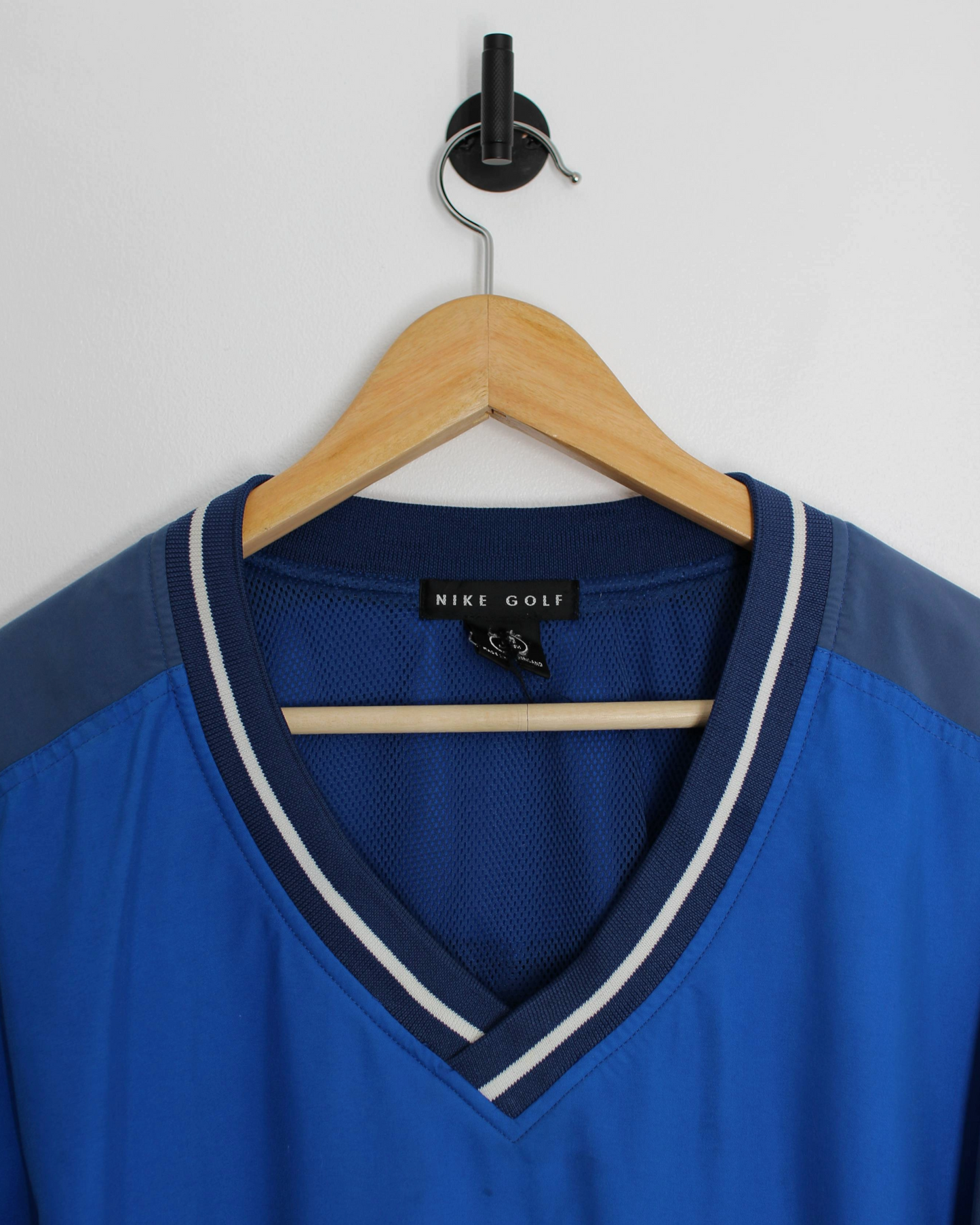 90s Nike Blue V-Neck Windbreaker (M)