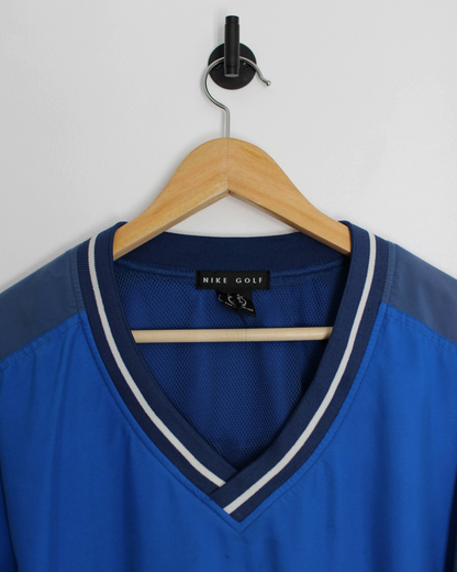 90s Nike Blue V-Neck Windbreaker (M)