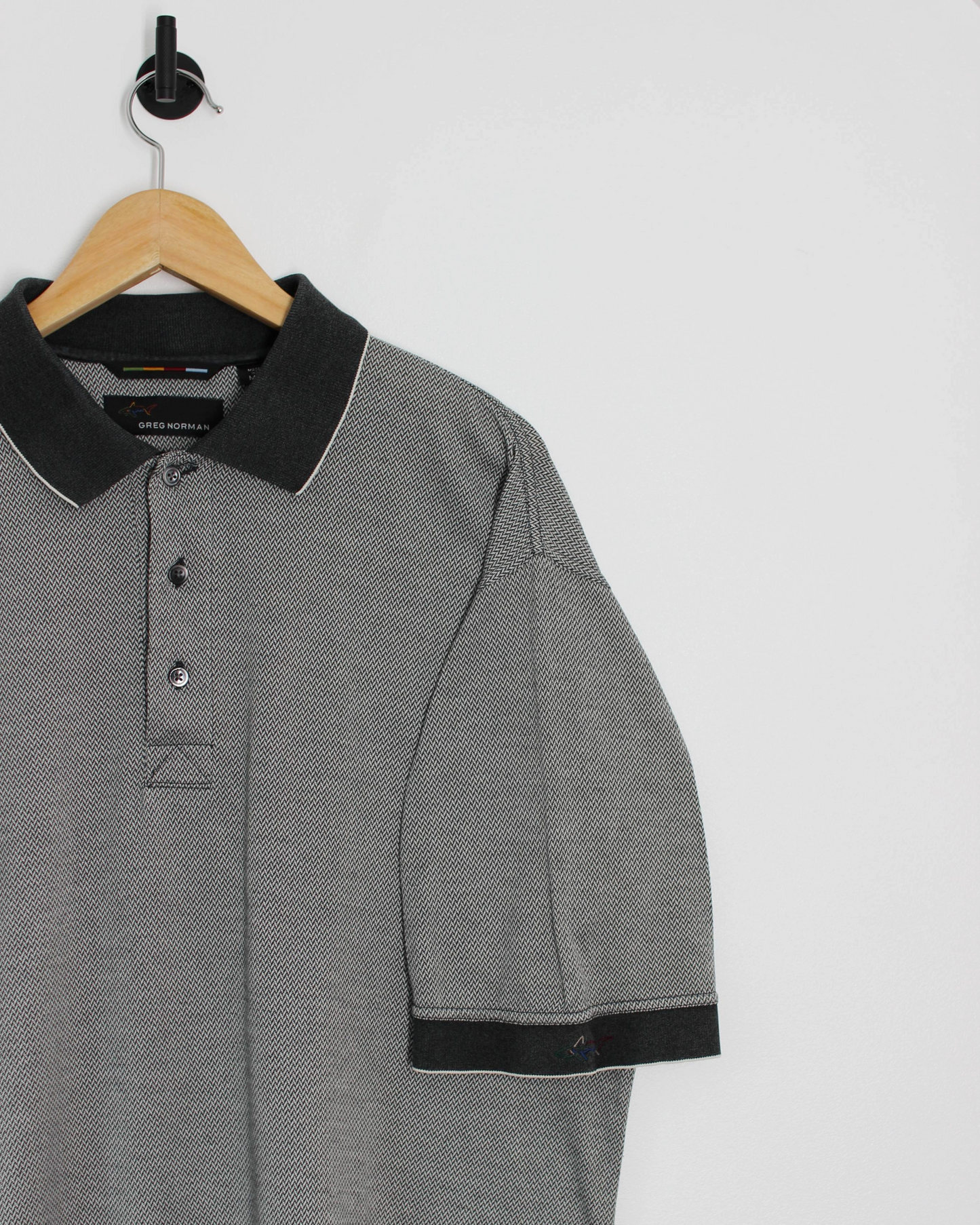 00s Greg Norman Woven Polo-Shirt (M)
