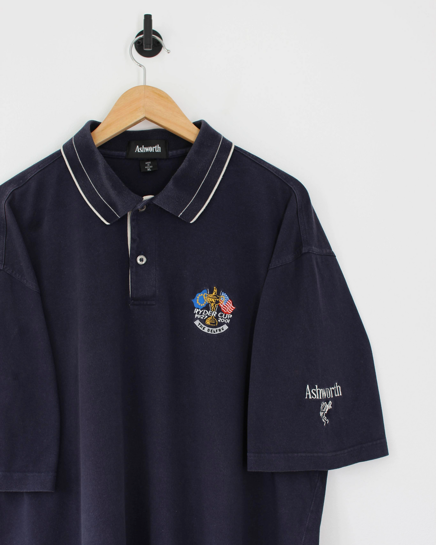 2001 Ryder Cup Ashworth Navy Polo-Shirt (XL)