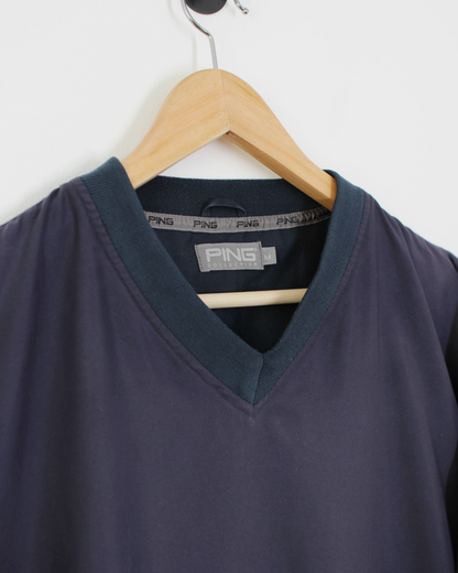 00s Ping Dark Navy V-Neck Windbreaker (M)