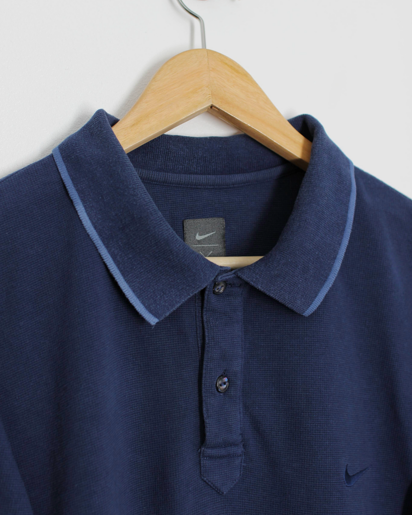 90s Nike Yin Yang Navy/Blue Polo-Shirt (XL)