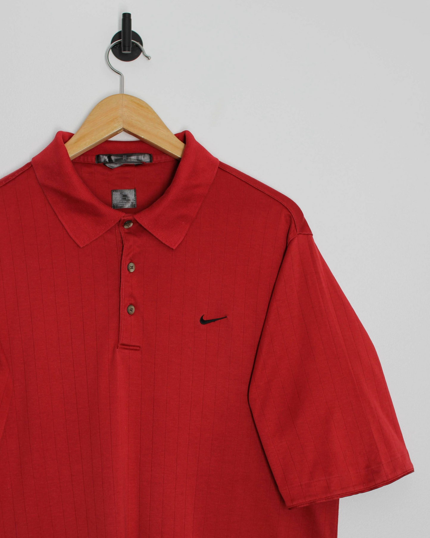 00s Nike Tiger Woods Red Polo-Shirt (L)