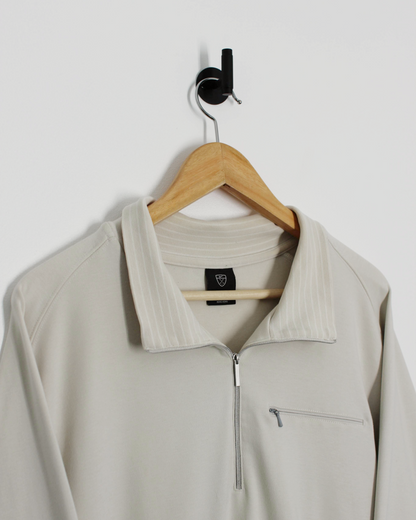 00s Nike Beige Quarter Zip Jumper (L)