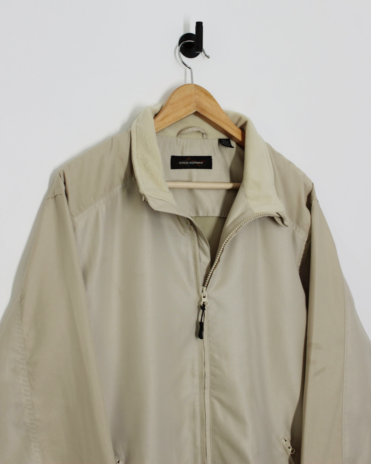 00s Greg Norman Beige Full Zip Jacket (M)