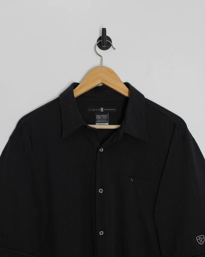 00s Nike Tiger Woods Black Full Buttoned Shirt (L)