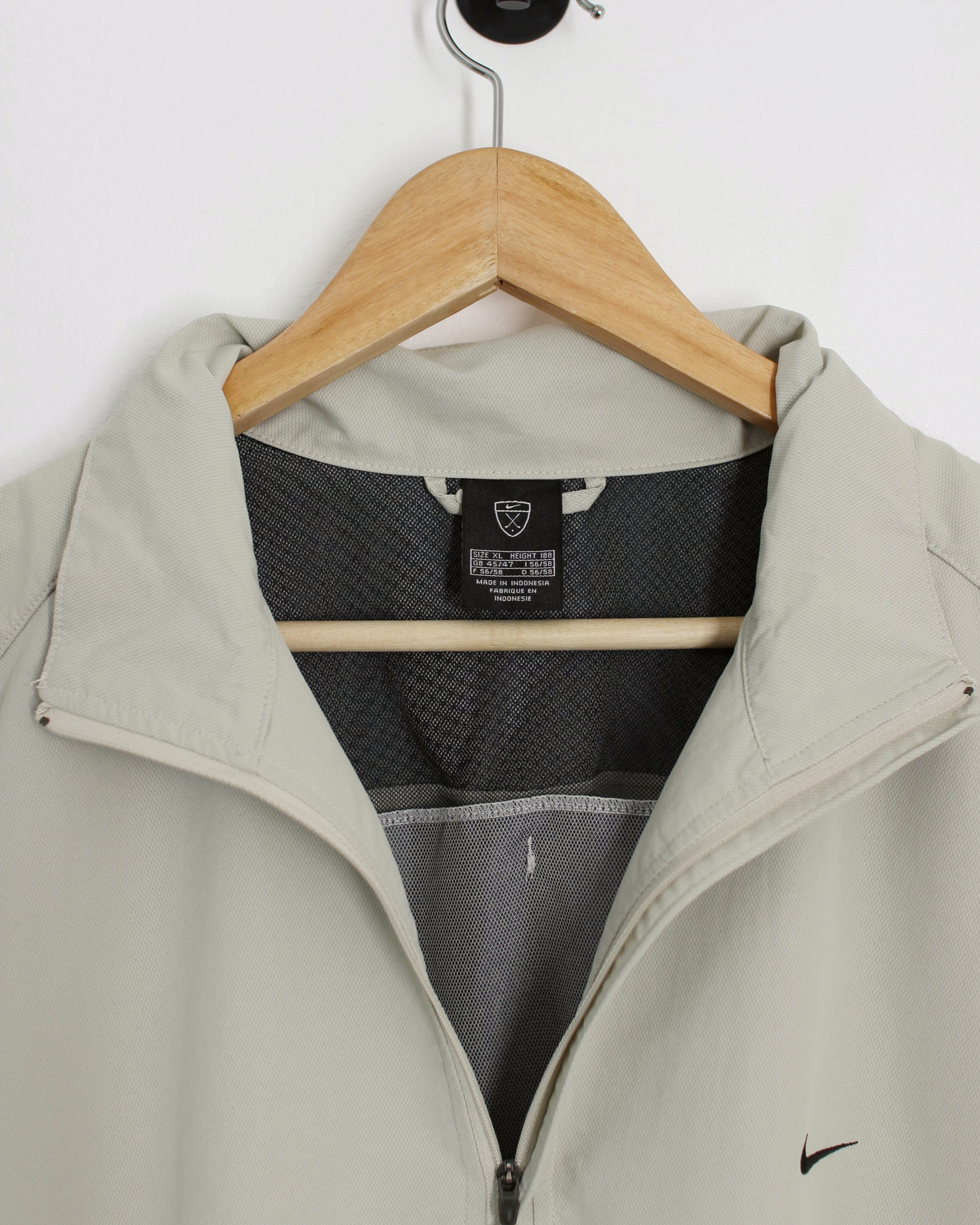 00s Nike Cream Quarter Zip Light Jacket (XL)