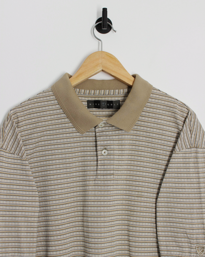 00s Nike Abstract Light Brown Polo-Shirt (XL)