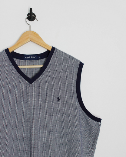 00s Ralph Lauren Polo Golf Chequered Golf Vest (L)