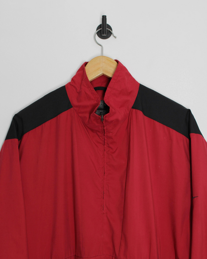 00s Nike Shield Logo Red/Black Quarter Zip Jacket (M)