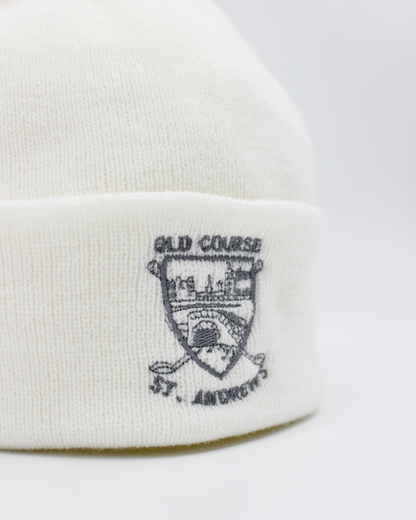 00s Old Course St Andrews White Bobble Beanie Hat