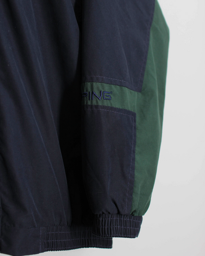 90s Ping Navy/Green Full Zip Jacket (XS)