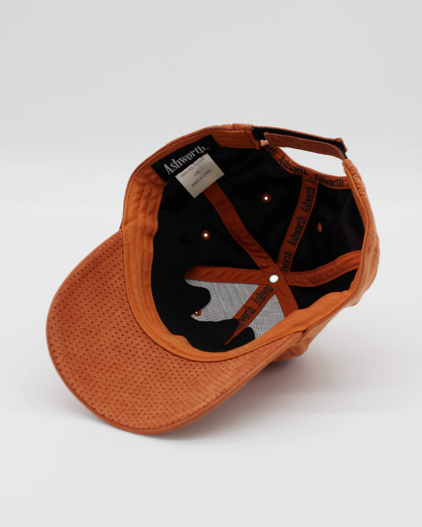 00s Ashworth Orange Suede Cap (L/XL)