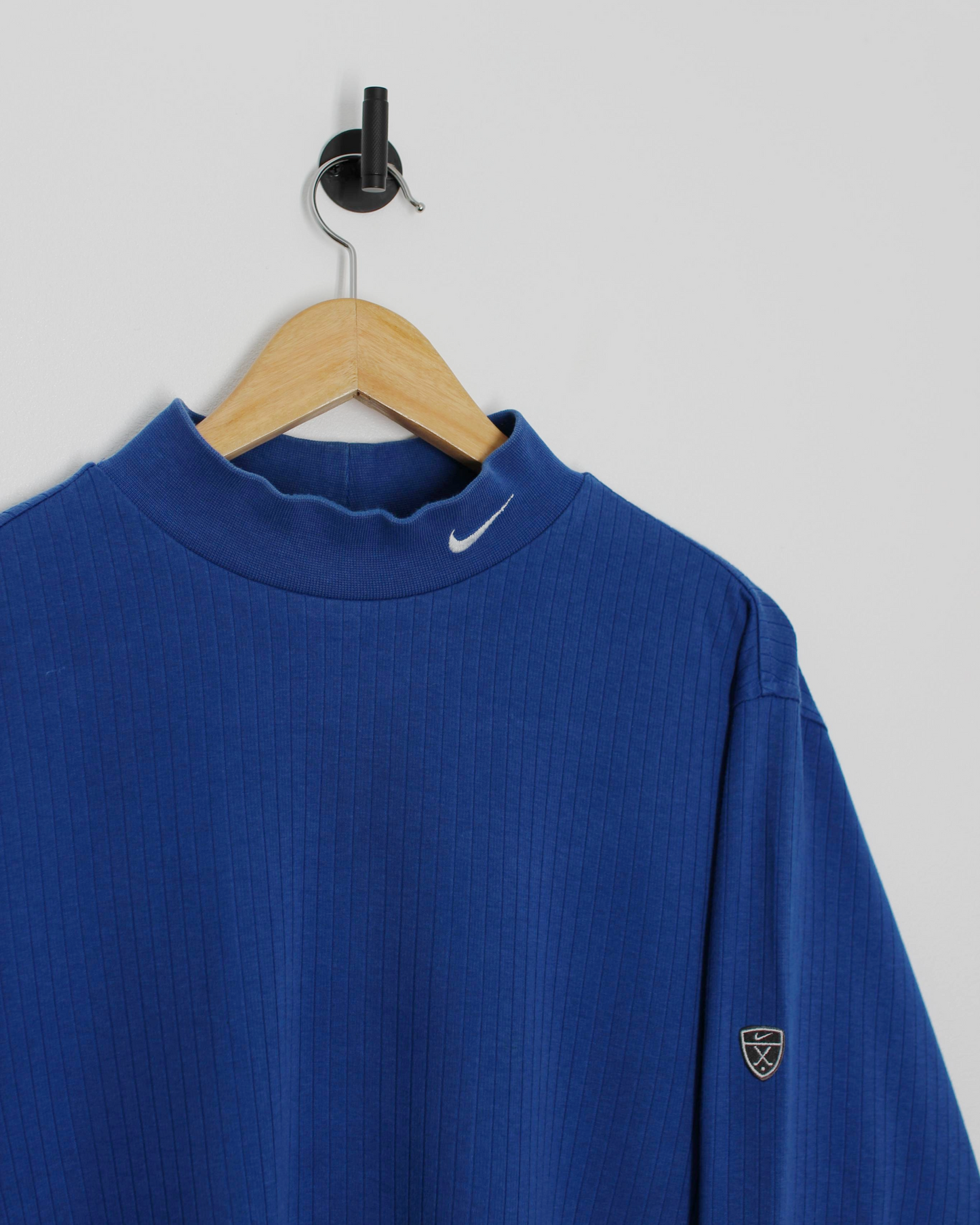 00s Nike Blue Long Sleeve Mock Neck (L)