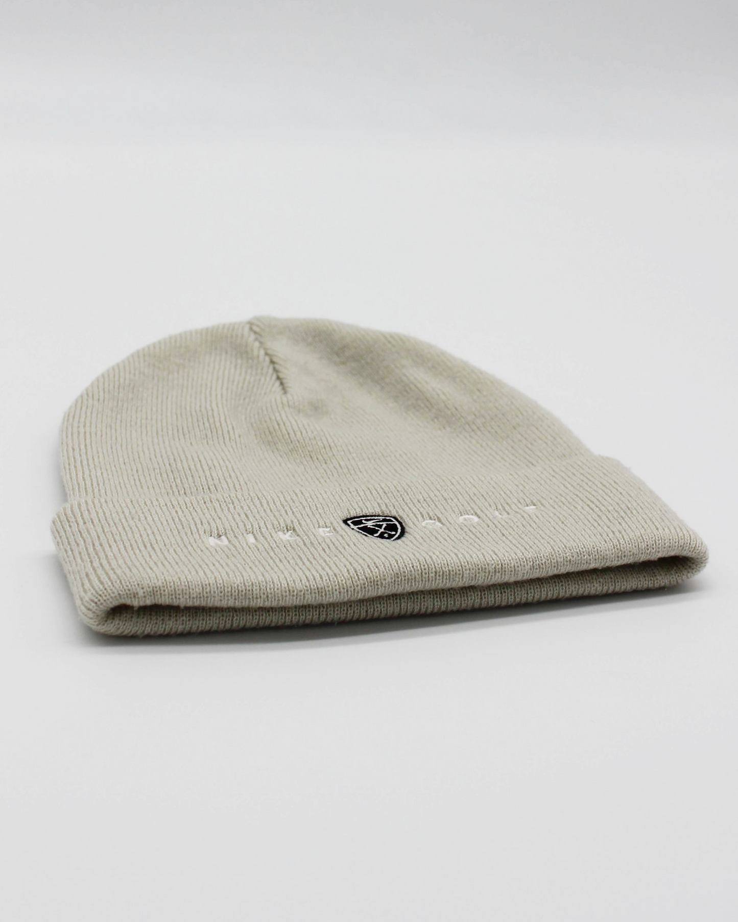00s Nike Shield Logo Beige Beanie Hat